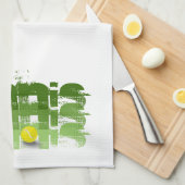 Tennis-speler, reizen, gepersonaliseerd theedoek (Quarter Fold)