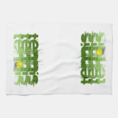 Tennis-speler, reizen, gepersonaliseerd theedoek (Horizontaal)