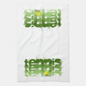 Tennis-speler, reizen, gepersonaliseerd theedoek (Verticaal)