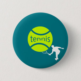 Tennis-speler Ronde Button 5,7 Cm
