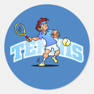 Tennis-speler Ronde Sticker