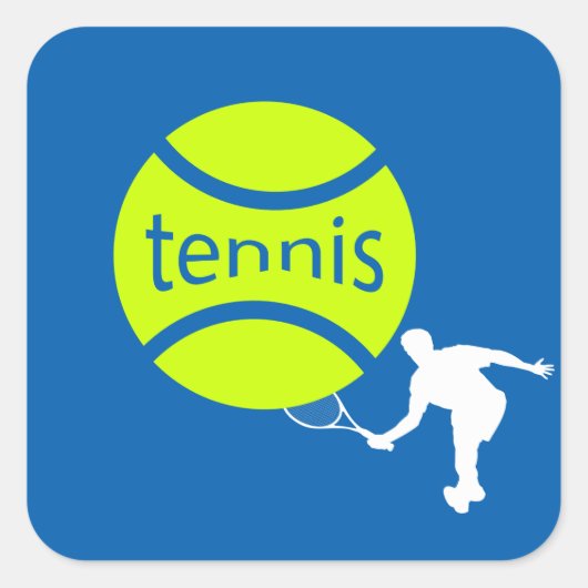 Tennis-speler Vierkante Sticker (Voorkant)