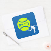 Tennis-speler Vierkante Sticker (Envelop)