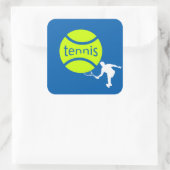 Tennis-speler Vierkante Sticker (Tas)