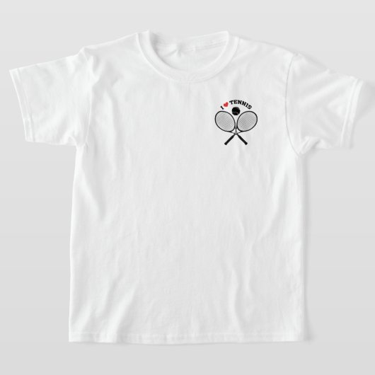 Tennis-spelers, ik hou van Tennis T-shirt (Laagn)