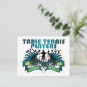 Tennis-spelers in tabel Wild Briefkaart (Staand voorkant)