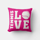 Tennis-spelers, liefdesneiging, roze kussen (Voorkant)