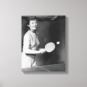 Tennis speltafel voor vrouwen canvas afdruk