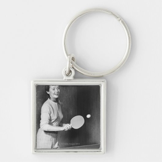 Tennis speltafel voor vrouwen sleutelhanger (Voorkant)