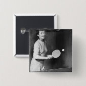 Tennis speltafel voor vrouwen vierkante button 5,1 cm (Voorkant /achterkant)