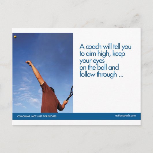 Tennis Sport Briefkaart (Voorkant)