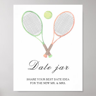 tennis sport bruidsuitnodiging - date night ideeën poster