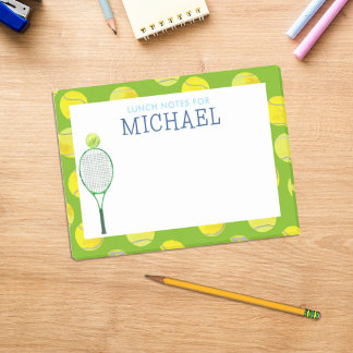 Tennis Sport Jongens Custom Lunchbox Post-it® Notes