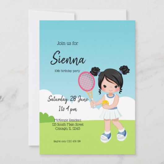 Tennis Sport Kaart (Voorkant)