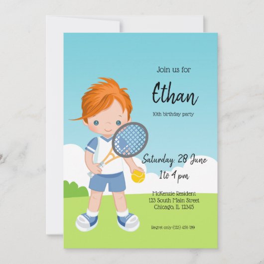 Tennis Sport Kaart (Voorkant)