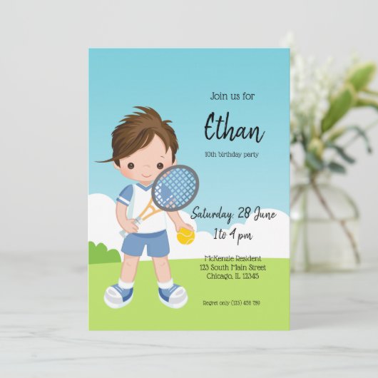 Tennis Sport Kaart (Staand voorkant)