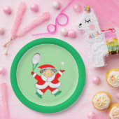 Tennis Sport Kerstfeest Papieren Bordje (Feest)