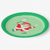 Tennis Sport Kerstfeest Papieren Bordje (Gekanteld)