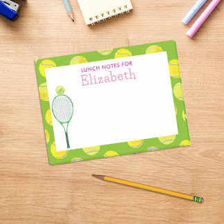 Tennis Sport Meisjes Custom Lunch Box Post-it® Notes