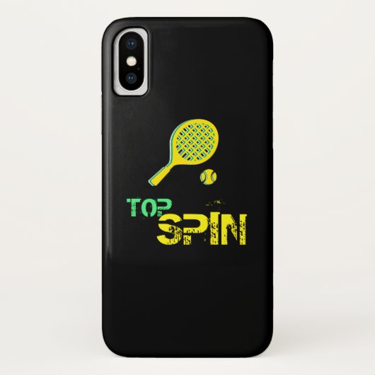 Tennis Sport Pop Art, Green & Yellow Racket & Ball Case-Mate iPhone Case (Achterkant)