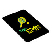 Tennis Sport Pop Art, Green & Yellow Racket & Ball Magneet (Rechterzijde)