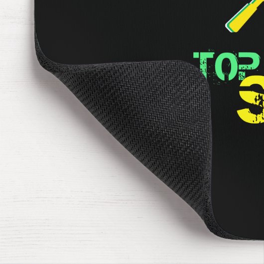 Tennis Sport Pop Art, Green & Yellow Racket & Ball Muismat (Hoek)