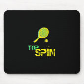 Tennis Sport Pop Art, Green & Yellow Racket & Ball Muismat (Voorkant)