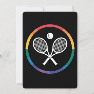 Tennis Sport Rainbow LGBTQ Gay Pride Ally Kaart