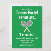 Tennis Sport Tennis Party Kaart (Voorkant)