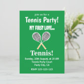 Tennis Sport Tennis Party Kaart (Staand voorkant)