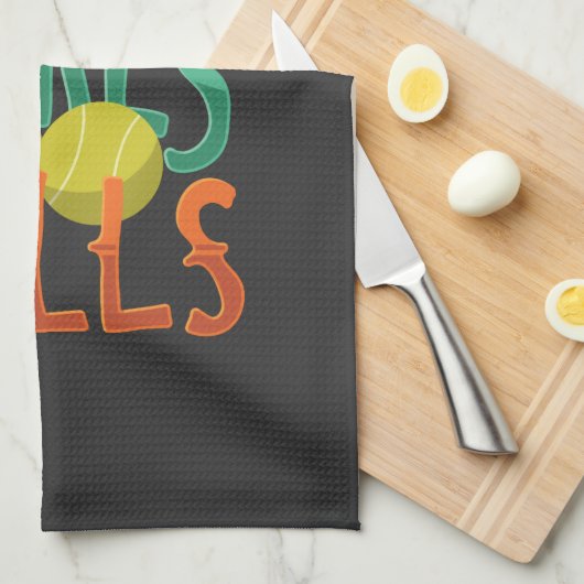 Tennis Sport Tennis Player Gift Theedoek (Quarter Fold)