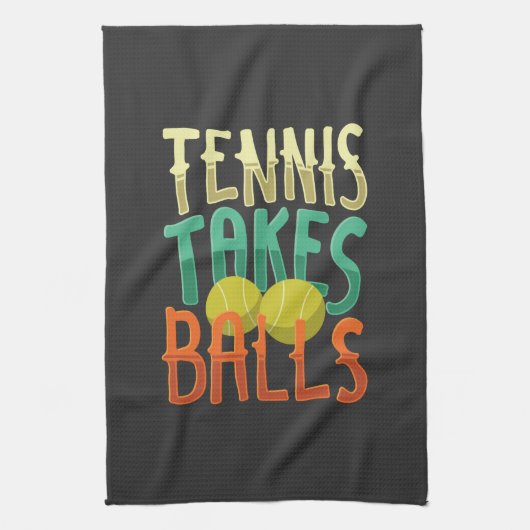 Tennis Sport Tennis Player Gift Theedoek (Verticaal)