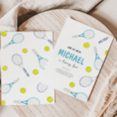 Tennis Sport Thema Verjaardag Uitnodiging