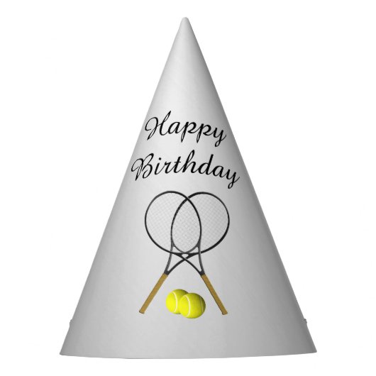 Tennis Sport Theme Birthday Feesthoedjes (Voorkant)
