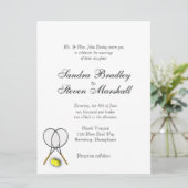 Tennis Sport Theme Wedding Invitaties Kaart (Staand voorkant)