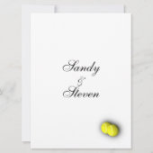 Tennis Sport Theme Wedding Invitaties Kaart (Achterkant)