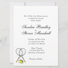 Tennis Sport Theme Wedding Invitaties Kaart