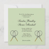 Tennis Sport Theme Wedding Invitaties Kaart (Voorkant)