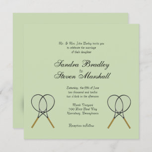 Tennis Sport Theme Wedding Invitaties Kaart