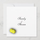 Tennis Sport Theme Wedding Invitaties Kaart (Achterkant)