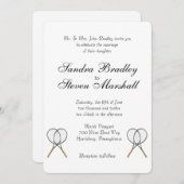 Tennis Sport Uitnodigingen (Voorkant / Achterkant)