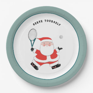 Tennis sporten Kerstfeest papieren bord