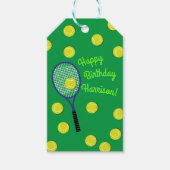 Tennis Sports Birthday Party Cadeaulabel (Voorkant)