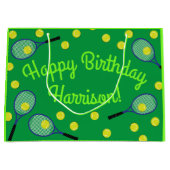 Tennis Sports Birthday Party Groot Cadeauzakje (Voorkant)