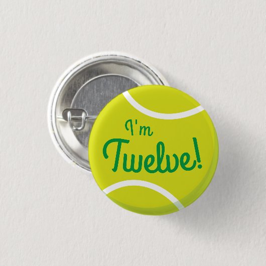 Tennis Sports Birthday Party Ronde Button 3,2 Cm (Voorkant /achterkant)