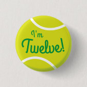 Tennis Sports Birthday Party Ronde Button 3,2 Cm (Voorkant)