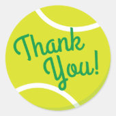 Tennis Sports Birthday Party Ronde Sticker (Voorkant)