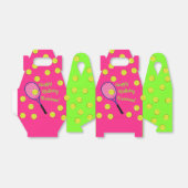 Tennis Sports Birthday Party roze Bedankdoosjes (Uitgevouwen)