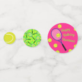 Tennis Sports Birthday Party roze Confetti (Achterkanten)