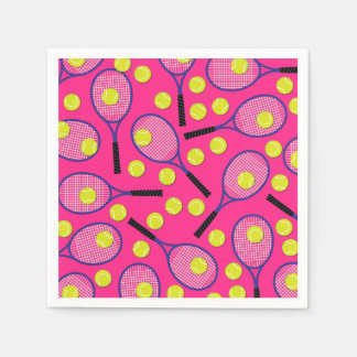 Tennis Sports Birthday Party roze Servet